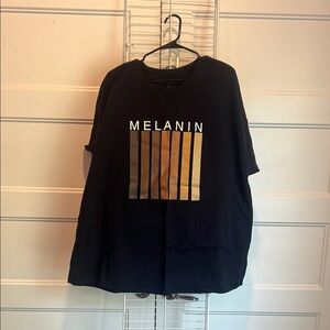 Black T-Shirt with Melanin Graphic